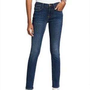 FRAME Le Skinny De Jeanne Porter Darkwash High Waist Skinny Jeans in 25
